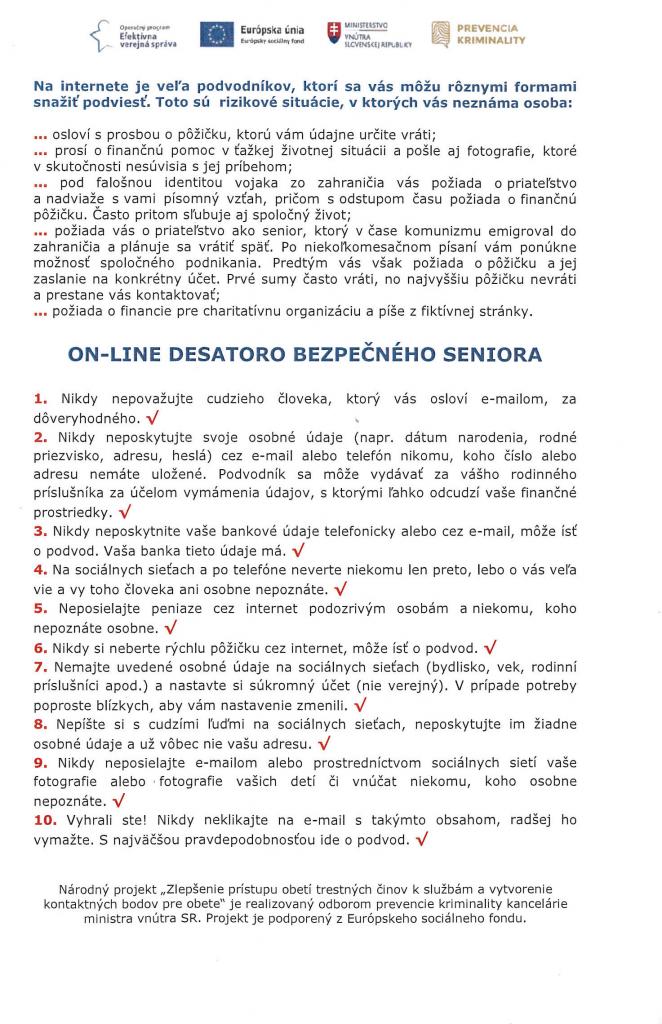 desatoro bezpečného seniora